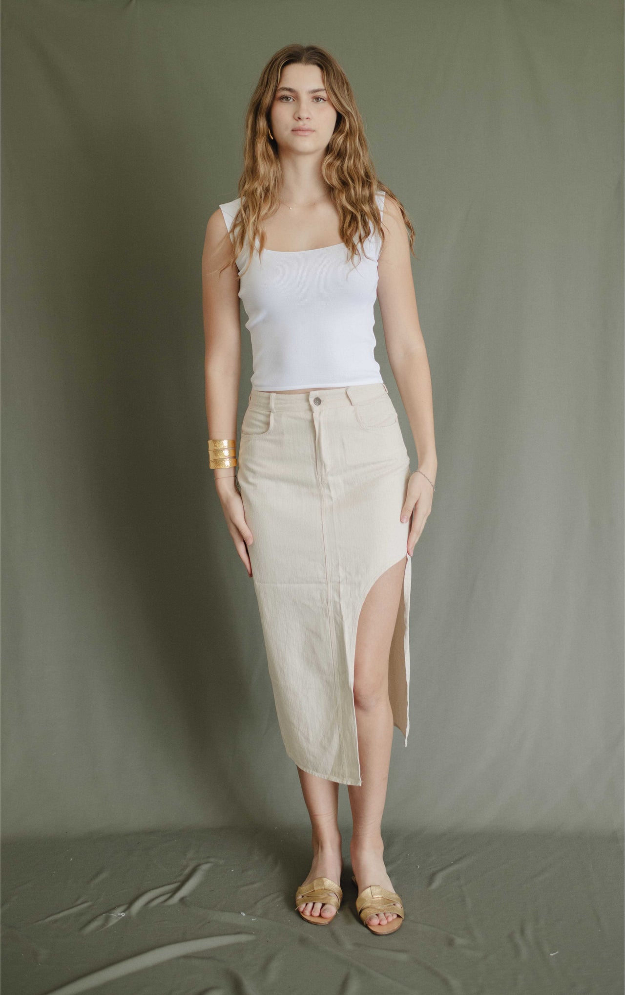 Falda San Francisco Beige