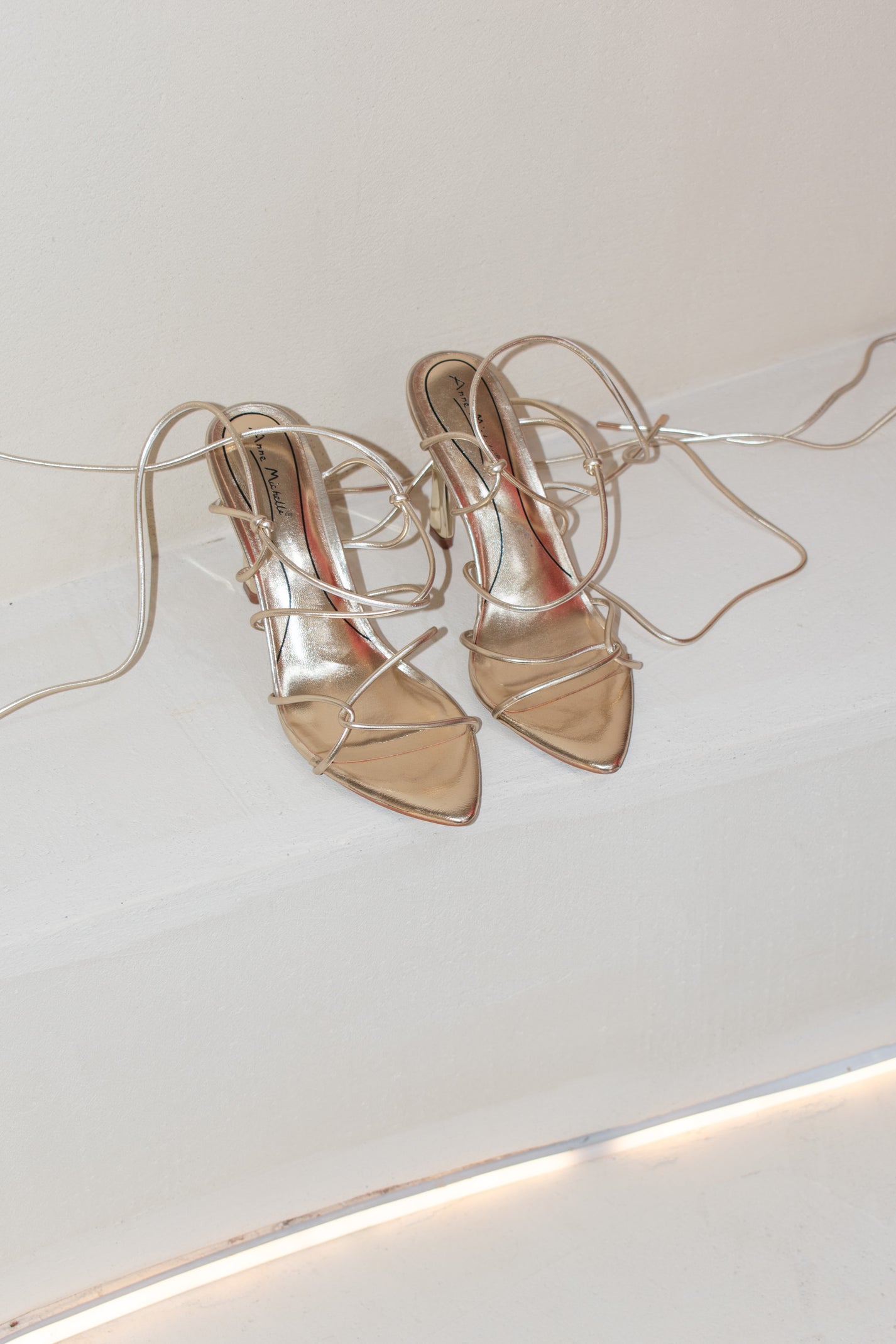 Strappy Golden Heels