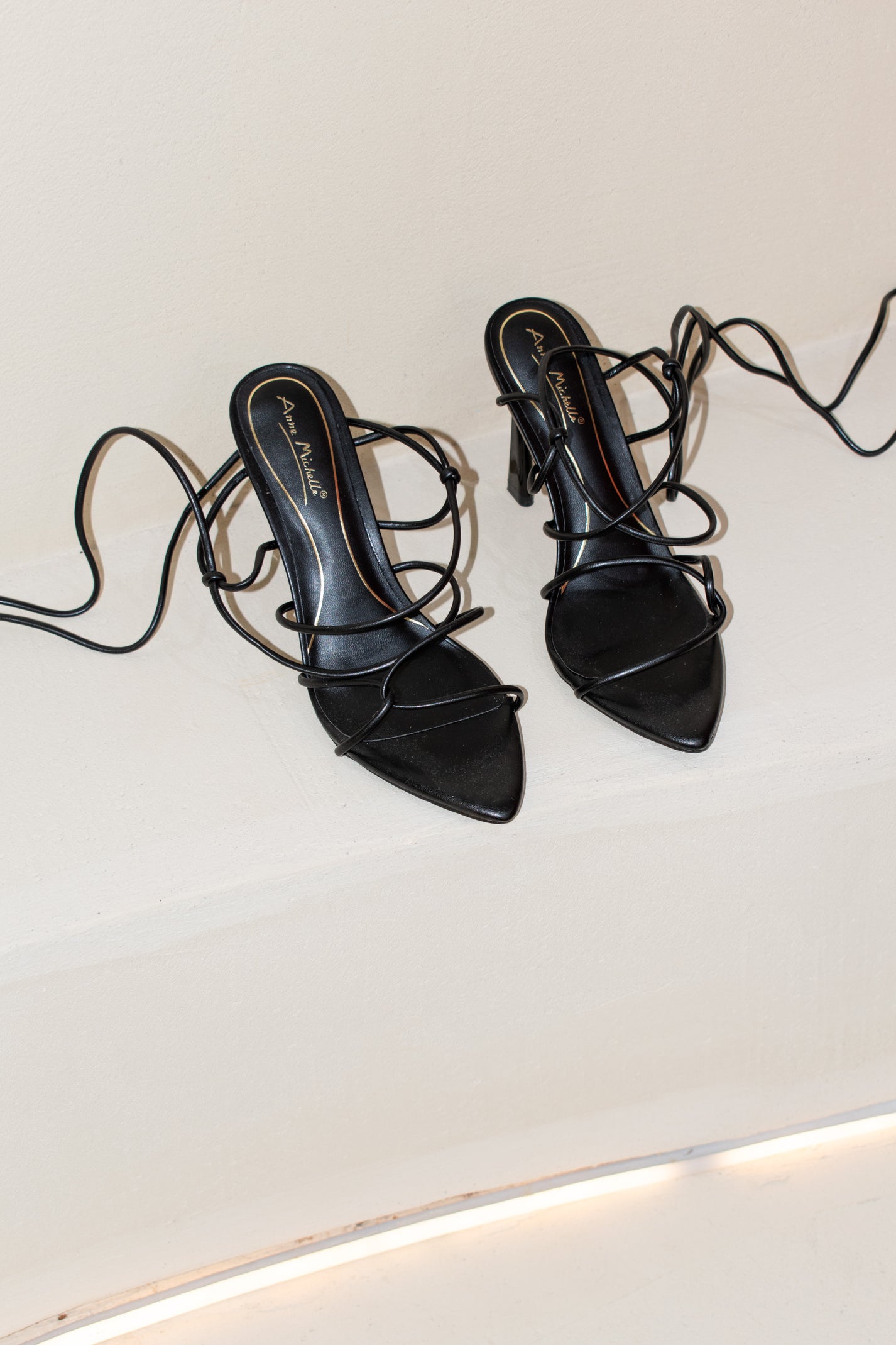 Strappy Black Heels