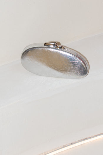 Silver Structured Clutch