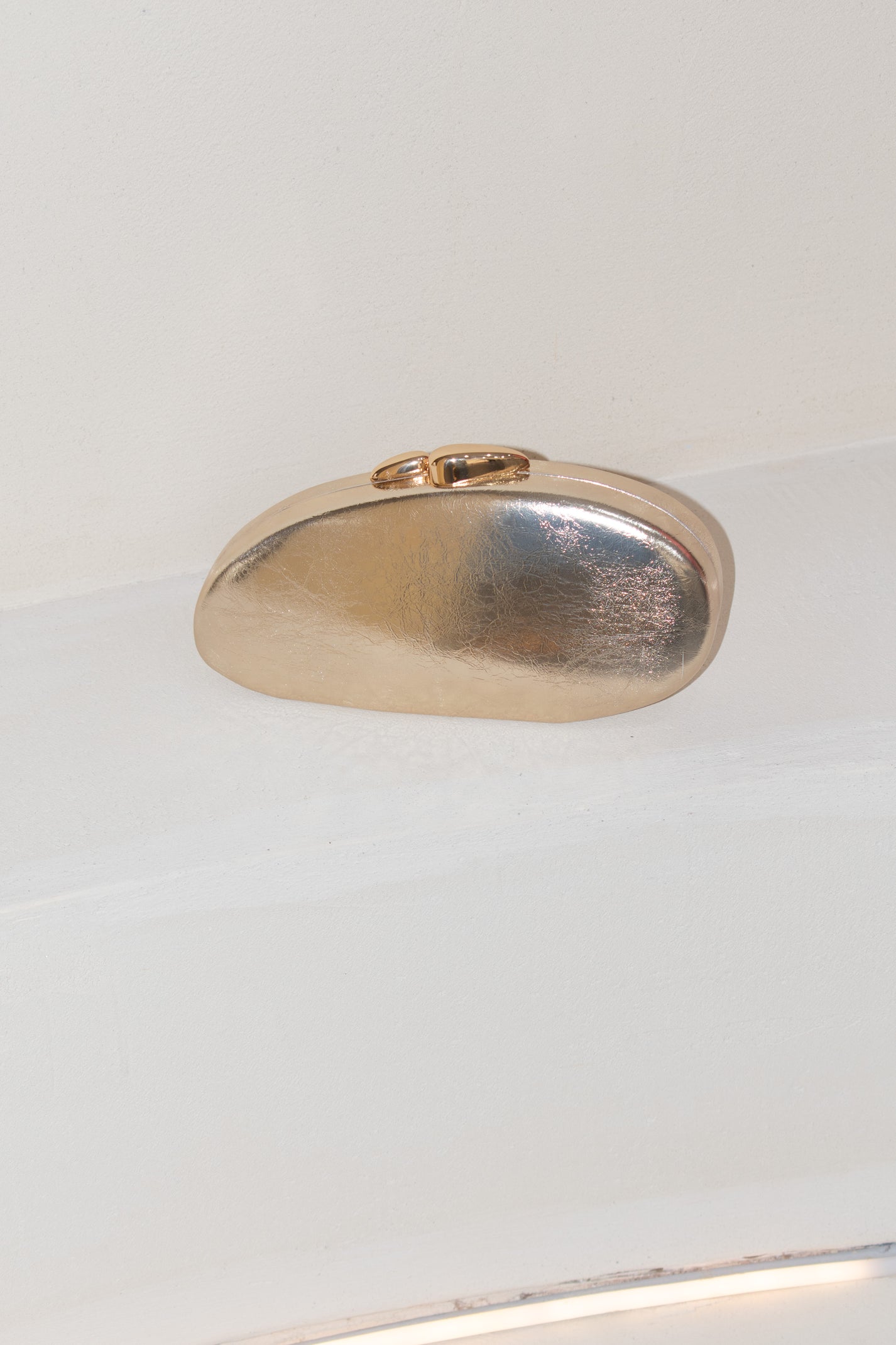 Gold Structured Clutch