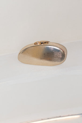 Gold Structured Clutch