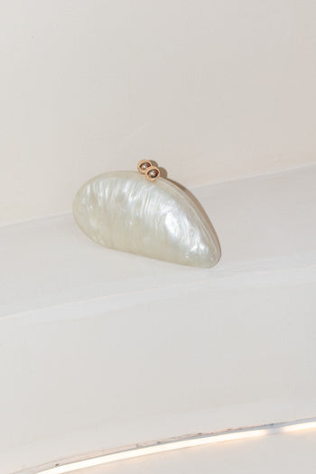 White Pearl Clutch