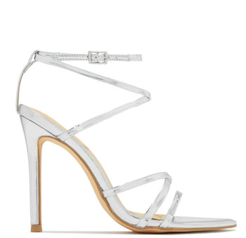 Strappy Silver Heels