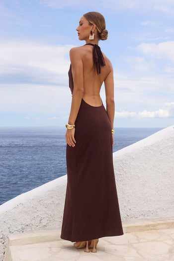 Vestido Lotus Café