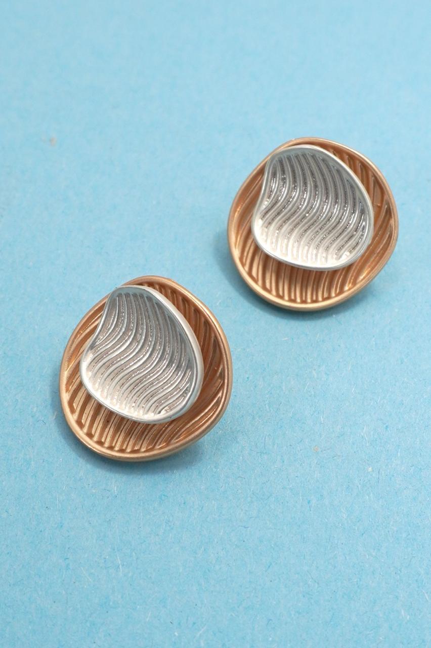 Arete en Relieve Bicolor