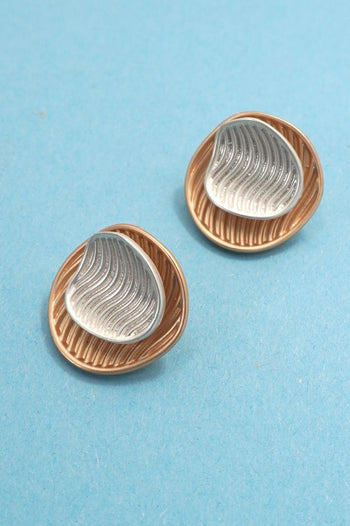Arete en Relieve Bicolor