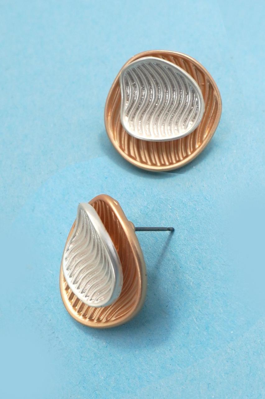 Arete en Relieve Bicolor