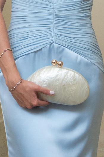 Clutch Perla Blanca